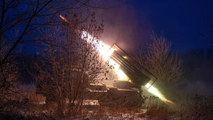 <p>An MRLS BM-21 "Grad" fires towards Russian army positions in Druzhkivka direction, Donetsk region, Ukraine, Wednesday, Jan. 21, 2026. (Iryna Rybakova/Ukraine's 93rd Mechanized Brigade via AP)</p>