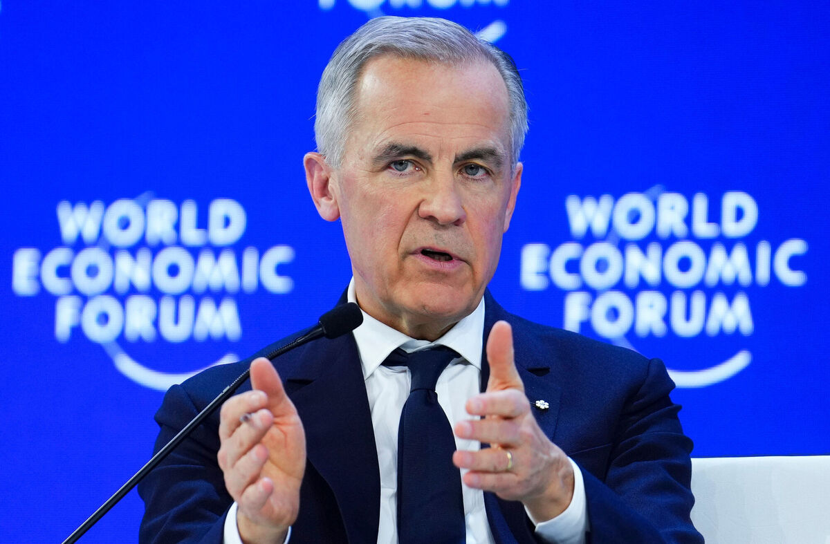 Canadian prime minister Mark Carney delivers a speech at the World Economic Forum in Davos, Switzerland. Picture: Sean Kilpatrick/The Canadian Press via AP Canadian prime minister Mark Carney delivers a speech at the World Economic Forum in Davos, Switzerland. Picture: Sean Kilpatrick/The Canadian Press via AP