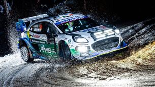 <p>The Ulster crew of Jon Armstrong/Shane Byrne (Ford Puma Rally1) hold sixth position in Rallye Monte-Carlo, the opening round of the World Rally Championship. Picture: @World / Red Bull Content Pool. </p>