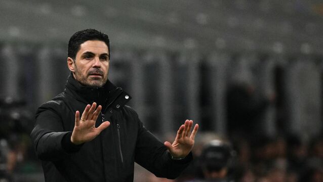<p>Mikel Arteta believes there is nobody who has “more motivation, more hunger and more desire” to deliver the Premier League for Arsenal than him. Pic: Alberto PIZZOLI / AFP via Getty Images.</p>