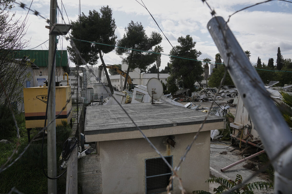 Israeli bulldozers demolishing an UNRWA compound belonging to the UN agency that assists Palestinian refugees, in east Jerusalem on Tuesday. Picture: Mahmoud Illean/AP
