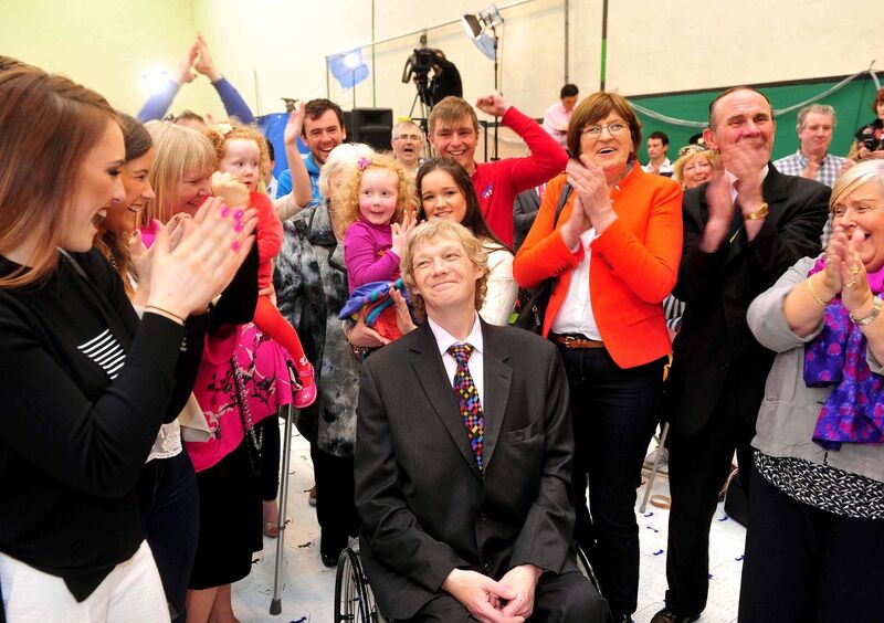 Fianna Fáil's Brian Crowley is congratulated having been re-elected to the European Parliament in May, 2014, at the Ireland South election count centre at Nemo Rangers in Cork. Picture: Denis Minihane Fianna Fáil's Brian Crowley is congratulated having been re-elected to the European Parliament in May, 2014, at the Ireland South election count centre at Nemo Rangers in Cork. Picture: Denis Minihane