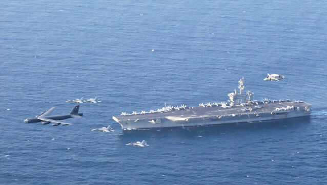 US warships are in the Indian Ocean, an American official has said (Mass Communication Specialist 1st Class Brian M. Wilbur/U.S. Navy via AP)