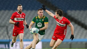 <p>Jack Flynn scored seven points for Meath in the victory over Derry at Croke Park. Pic: Michael P Ryan/Sportsfile</p>