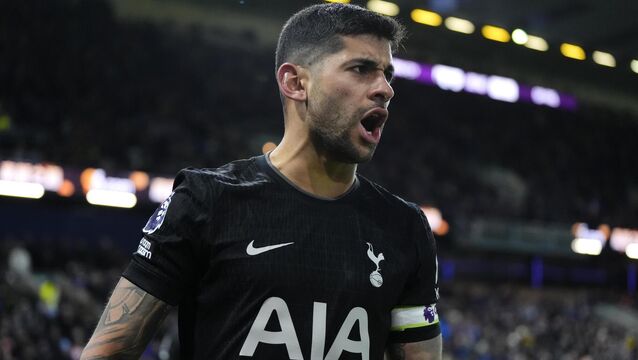 <p>WHERE ART THOU ROMERO: Tottenham’s Cristian Romero celebrates his late equaliser (PA)</p>
