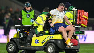 <p>Leinster prop Jack Boyle was carted off 20 minutes into his side's URC clash with Connacht. Pic: Brendan Moran/Sportsfile</p>