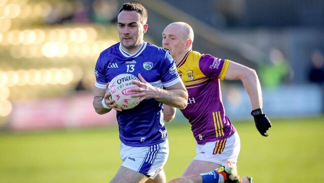 <p>OFF THE LAOIS: Laois's Niall Corbet in action. Pic: Paul Dargan</p>