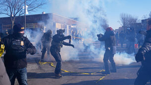 <p>Federal immigration officers deploy tear gas at protesters after a shooting Saturday, Jan. 24, 2026, in Minneapolis. Picture: AP Photo/Abbie Parr</p> <p>Federal immigration officers deploy tear gas at protesters after a shooting Saturday, Jan. 24, 2026, in Minneapolis. Picture: AP Photo/Abbie Parr</p>