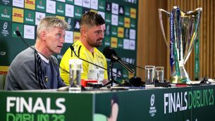 <p>MY CAPTAIN: La Rochelle head coach Ronan O'Gara and Gregory Alldritt. Pic: ©INPHO/Laszlo Geczo.</p>