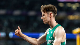 <p>Cian McPhillips produced a devastating last lap to take victory over 600m at the New Balance Indoor Grand Prix in Boston on Saturday, Pic: ©INPHO/Morgan Treacy.</p>