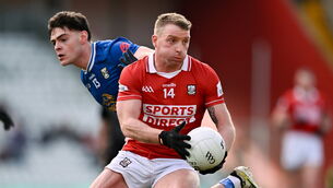 <p>Brian Hurley of Cork in action against Oisin Brady of Cavan. Pic: Ben McShane/Sportsfile</p> <p>Brian Hurley of Cork in action against Oisin Brady of Cavan. Pic: Ben McShane/Sportsfile</p>