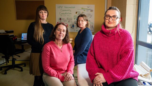 <p>Joanne McNamara, Niamh Motherway, Sarah Ann Brenner, and Dr Olena Holub are working to increase cervical screening awareness and uptake among women from the Ukrainian community during Cervical Cancer Awareness Month. Pictures: Chani Anderson</p>