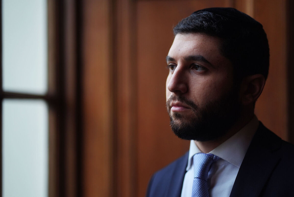 Chief Rabbi Yoni Wieder at the Holocaust Memorial Day commemoration at the Royal Hospital Kilmainham in Dublin on Sunday. Picture: Brian Lawless/PA