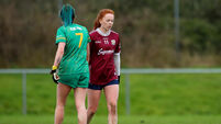 Kate Slevin shakes hand with Katie Bermingham after the game 25/1/2026