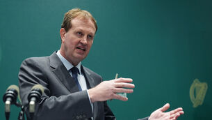 <p>Minister for Justice Jim O'Callaghan speaking to the media at Government Buildings, Dublin. Picture: Brian Lawless/PA Wire</p>