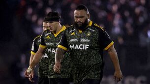 <p>France prop Uini Atonio was injured during the warm-up for La Rochelle's Top 14 game against Clermont. Pic: ©INPHO/Ben Brady</p>