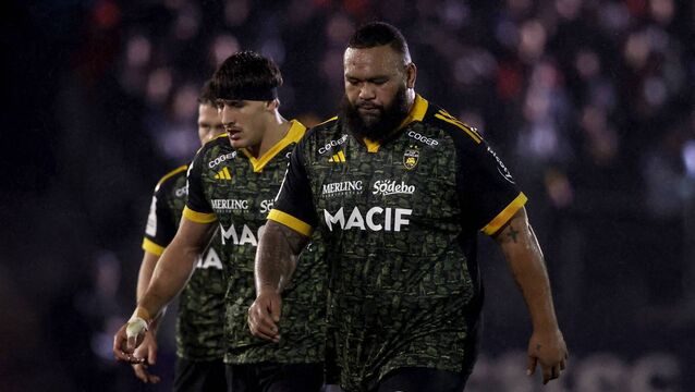 <p>France prop Uini Atonio was injured during the warm-up for La Rochelle's Top 14 game against Clermont. Pic: ©INPHO/Ben Brady</p>