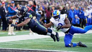 <p>Seattle Seahawks running back Kenneth Walker III scores a touchdown. Pic: AP Photo/Stephen Brashear.</p> <p>Seattle Seahawks running back Kenneth Walker III scores a touchdown. Pic: AP Photo/Stephen Brashear.</p>
