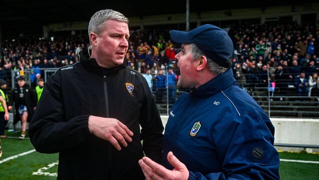 <p>FRUSTRATED: Roscommon manager Mark Dowd remonstrates with sideline official Cormac Dineen after the League tie in Killarney: 'Just drop the ball dead (on the ground) - that’s a fairly simple one'. Pic: Tyler Miller/Sportsfile</p>