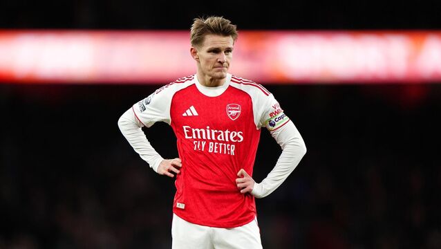 <p>Martin Odegaard says Arsenal's catalogue of near-misses must serve as fuel rather than fear as they bid to bounce back from their Manchester United setback. Pic: Bradley Collyer/PA Wire.</p>