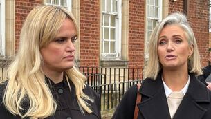 <p>The daughters of former Scotland defender Gordon McQueen, Anna Forbes (left) and Hayley McQueen, speak to the media following his inquest. Pic: Tom Wilkinson/PA Wire</p>