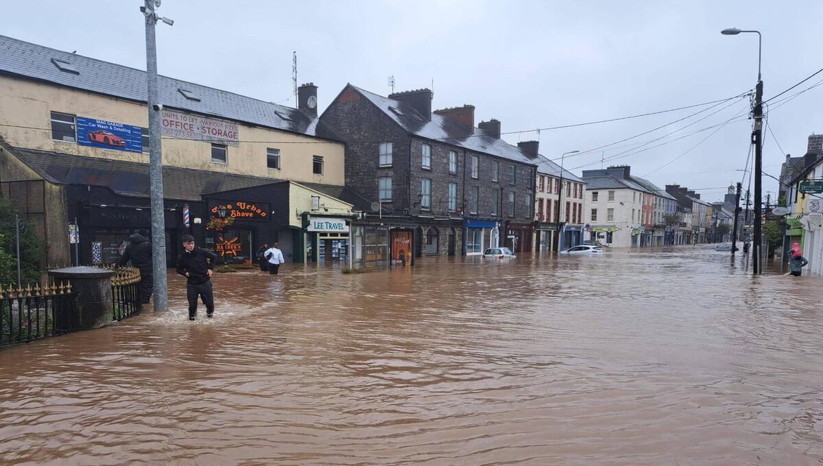 Flooding in Midleton during Storm Babet in 2023. Picture: Cork County Council