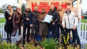 <p>The Passing Wife won the Matchbook 50:50 Graduation Series (C &amp; G) Maiden Hurdle for the Cant Say No Syndicate. Pic: Healy Racing Photo.</p>