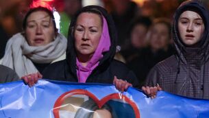 <p>Grace Lynch's mother Siobhan pictured during a vigil and walk in memory of 16 year old Grace Lynch, who lost her life yesterday when she was hit by a scrambler bike in Dublin. Picture: Colin Keegan.</p>