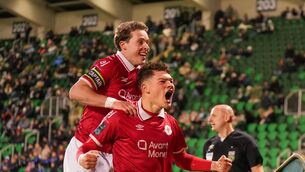 <p>ELDING TO SCOTLAND: Owen Elding celebrates scoring for Sligo Rovers: Pic: ©INPHO/James Lawlor.</p>