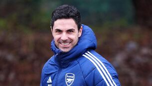 <p>FUN BOAT: Arsenal manager Mikel Arteta during a training session at Sobha Realty Training Centre on Tuesday. Pic: Bradley Collyer/PA Wire.</p> <p>FUN BOAT: Arsenal manager Mikel Arteta during a training session at Sobha Realty Training Centre on Tuesday. Pic: Bradley Collyer/PA Wire.</p>