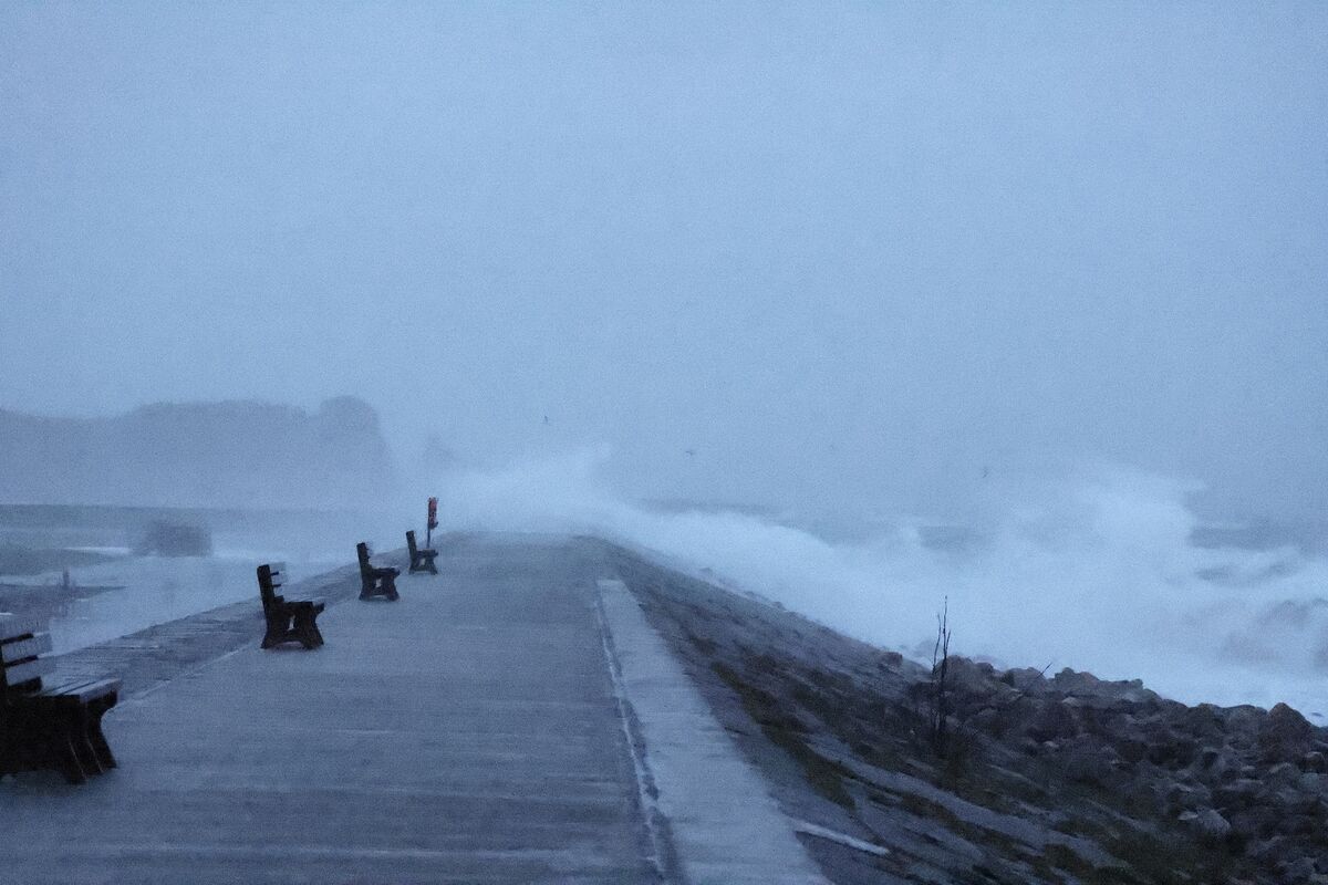 Howth, Co Dublin, yesterday as Storm Chandra battered the country. Picture: Colin Keegan