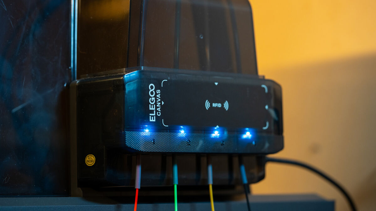 Elegoo’s new Canvas system brings fast, hassle-free multi-colour printing. Picture: Noel Campion.