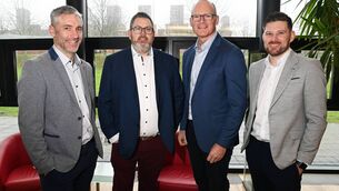 <p>(Left to right) Neil O'Driscoll, COO of Submit.com; CEO Patrick Dineen, former Tánaiste Simon Coveney and CRO Shane Collins.</p> <p>(Left to right) Neil O'Driscoll, COO of Submit.com; CEO Patrick Dineen, former Tánaiste Simon Coveney and CRO Shane Collins.</p>