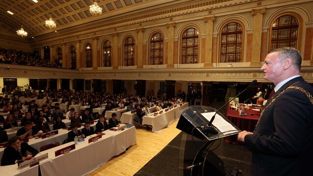 <p>The Lord Mayor of Cork, Fergal Dennehy, told Emer Walsh of this parish that he is using artificial intelligence (AI) apps such as Chat GPT to write his speeches. Picture: Jim Coughlan</p>