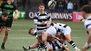 <p> Frankie Óg Sheahan watches his pass for Presentation Brothers College, Cork against Bandon Grammar School in the Munster Schools Senior Cup Semi-Final Qualifier at Virgin Media (Musgrave) Park. Presentation Brothers College Cork vs Bandon Grammar School, Co Cork. Picture: Larry Cummins</p> <p> Frankie Óg Sheahan watches his pass for Presentation Brothers College, Cork against Bandon Grammar School in the Munster Schools Senior Cup Semi-Final Qualifier at Virgin Media (Musgrave) Park. Presentation Brothers College Cork vs Bandon Grammar School, Co Cork. Picture: Larry Cummins</p>
