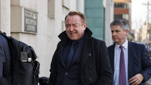 <p>Michael Flatley outside Belfast High Court (Liam McBurney/PA)</p>