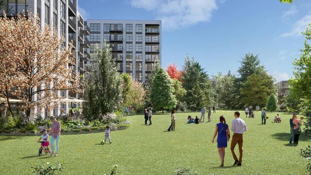 <p>A CGI image of the proposed development announced by the Land Development Agency of 779 new homes in Fairview in Dublin 3. </p>