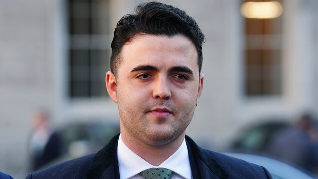 <p>Independent TD Barry Heneghan at Leinster House in Dublin</p>