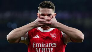 <p>Arsenal's Viktor Gyokeres celebrates scoring. Pic: Bradley Collyer/PA Wire.</p>