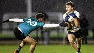 <p>University of Limerick's Paddy O’Driscoll and Darragh O’Beirne of Maynooth University. Pic: ©INPHO/Laszlo Geczo</p> <p>University of Limerick's Paddy O’Driscoll and Darragh O’Beirne of Maynooth University. Pic: ©INPHO/Laszlo Geczo</p>