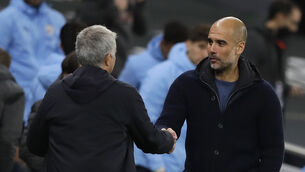 <p>Pep Guardiola is grateful to Jose Mourinho for masterminding Benfica’s win over Real Madrid. Pic: Kirsty Wigglesworth/PA</p>