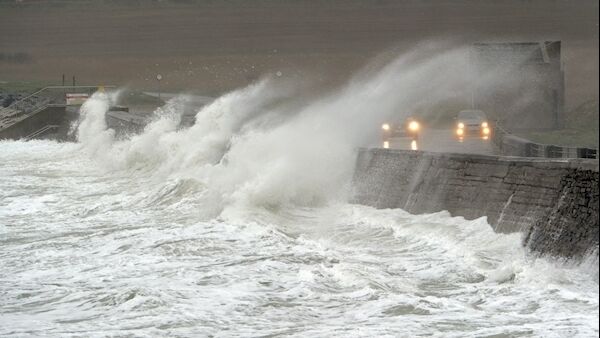 High seas at Garrettstown in Cork during Storm Dennis on Saturday. Picture: Denis Minihane. High seas at Garrettstown in Cork during Storm Dennis on Saturday. Picture: Denis Minihane.