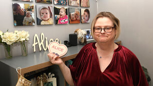 <p>Majella Spang beside a spread of photos of Alice. 'She had the doctors baffled so many times because she fought so hard to live.' Picture: Larry Cummins</p> <p>Majella Spang beside a spread of photos of Alice. 'She had the doctors baffled so many times because she fought so hard to live.' Picture: Larry Cummins</p>