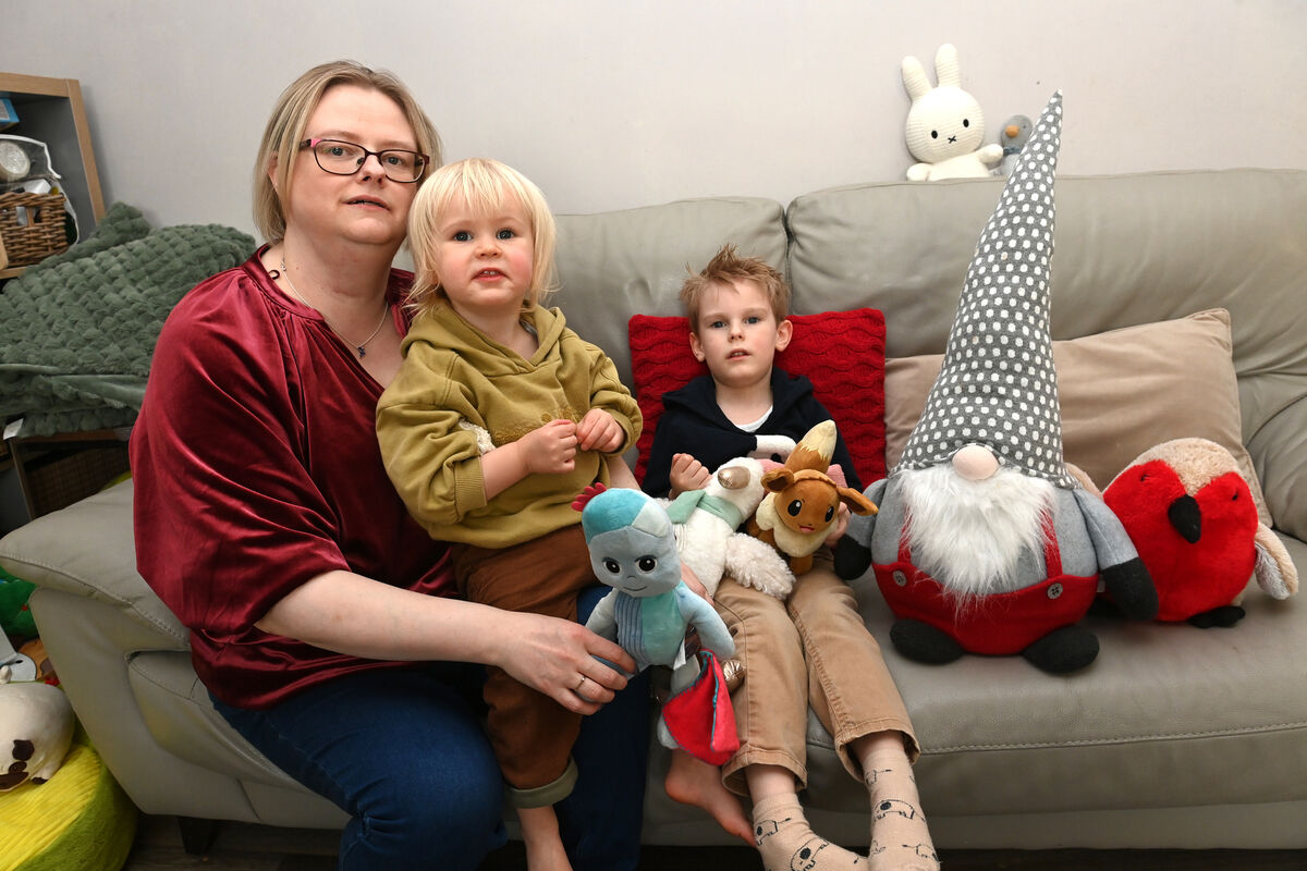 Majella Spang with her children Arlo and Alistair (right). Picture: Larry Cummins