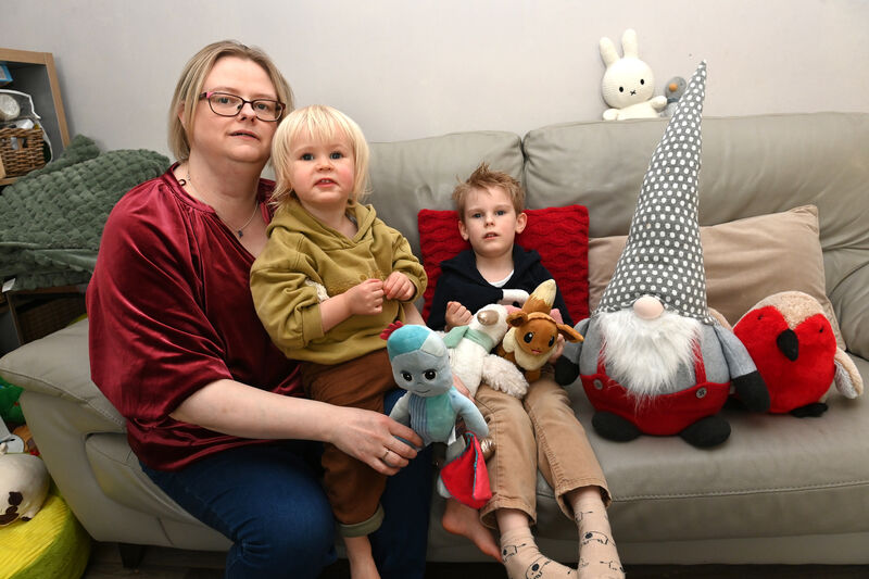 Majella Spang with her children Arlo and Alistair (right). Picture: Larry Cummins Majella Spang with her children Arlo and Alistair (right). Picture: Larry Cummins