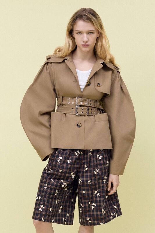 Heavy twill midi trench coat, Ganni, €595