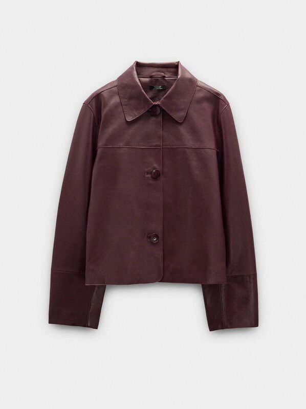 Leather jacket with topstitching, Parfois, €159.99