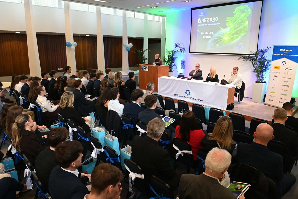  At the 44th annual University College Cork UCC Commerce Conference at County Hall, Cork City. The theme this year is " Éire 2030- Our Next Chapter in Global Business". Picture: Larry Cummins