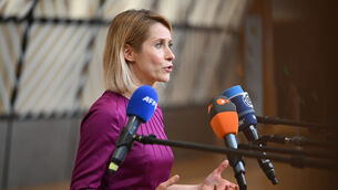 European Union foreign policy chief Kaja Kallas announced the move (Harry Nakos/AP)