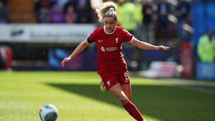 <p>Leanne Kiernan of Liverpool runs with the ball. Pic: Jess Hornby/Getty Images</p> <p>Leanne Kiernan of Liverpool runs with the ball. Pic: Jess Hornby/Getty Images</p>